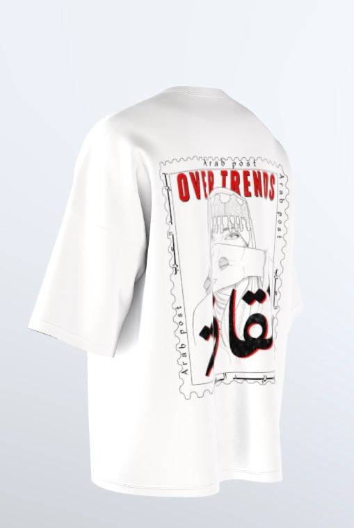 Thaqafa Over Trends Core Series - Unisex Oversized T-shirt (White)