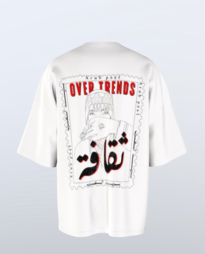 Thaqafa Over Trends Core Series - Unisex Oversized T-shirt (White)